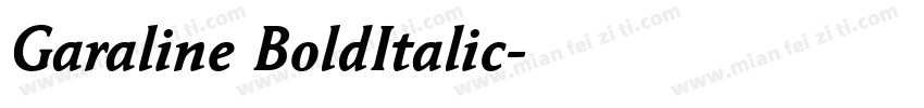 Garaline BoldItalic字体转换